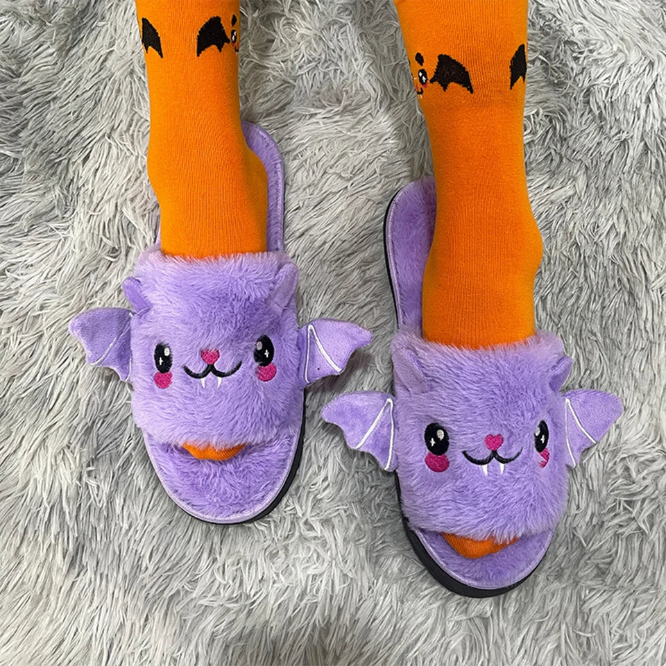 Halloween Bat Slippers Cute Bat Home Slippers