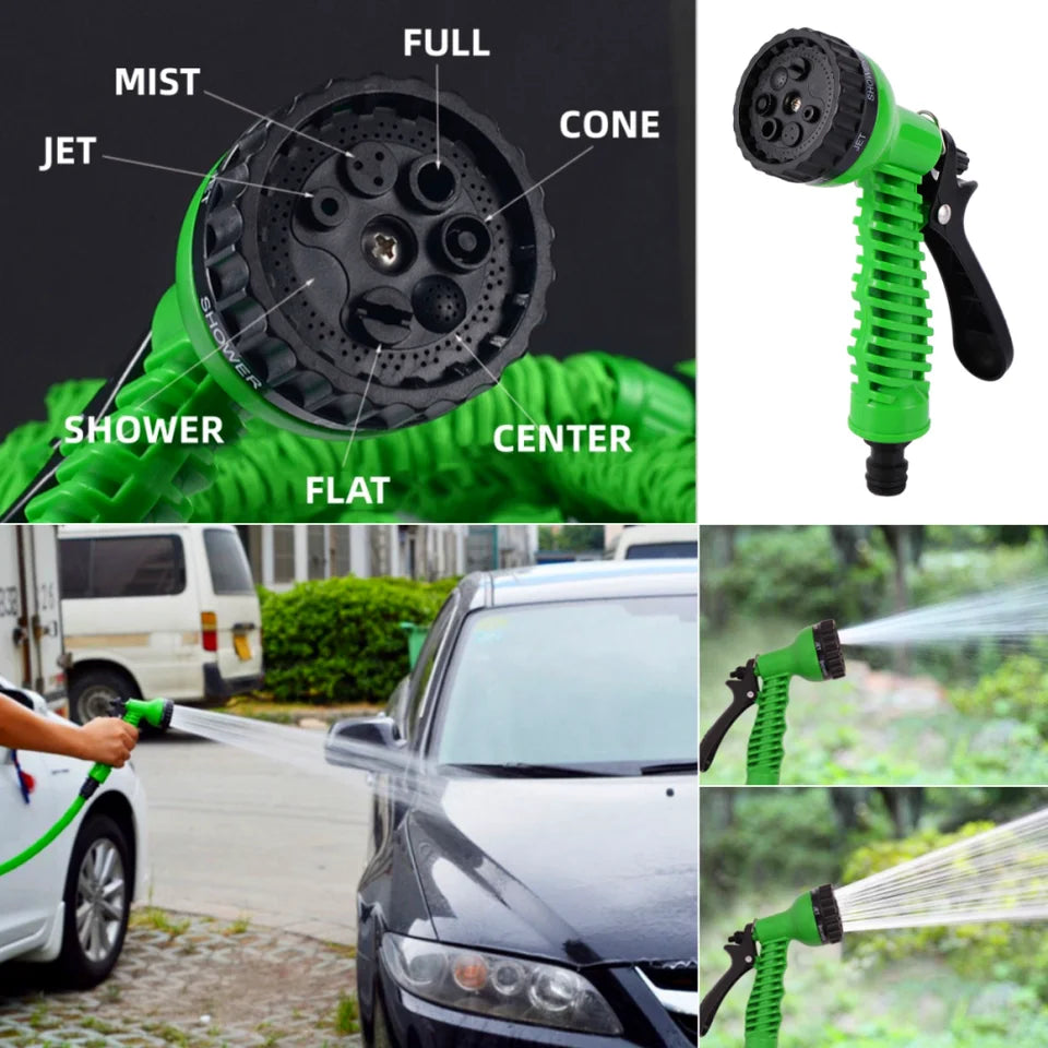Garden High Pressure Water Gun 7&8-Pattern Adjustable Nozzle Hose Watering Sprinkler Lawn Pipe Multi-function Irrigation Sprayer