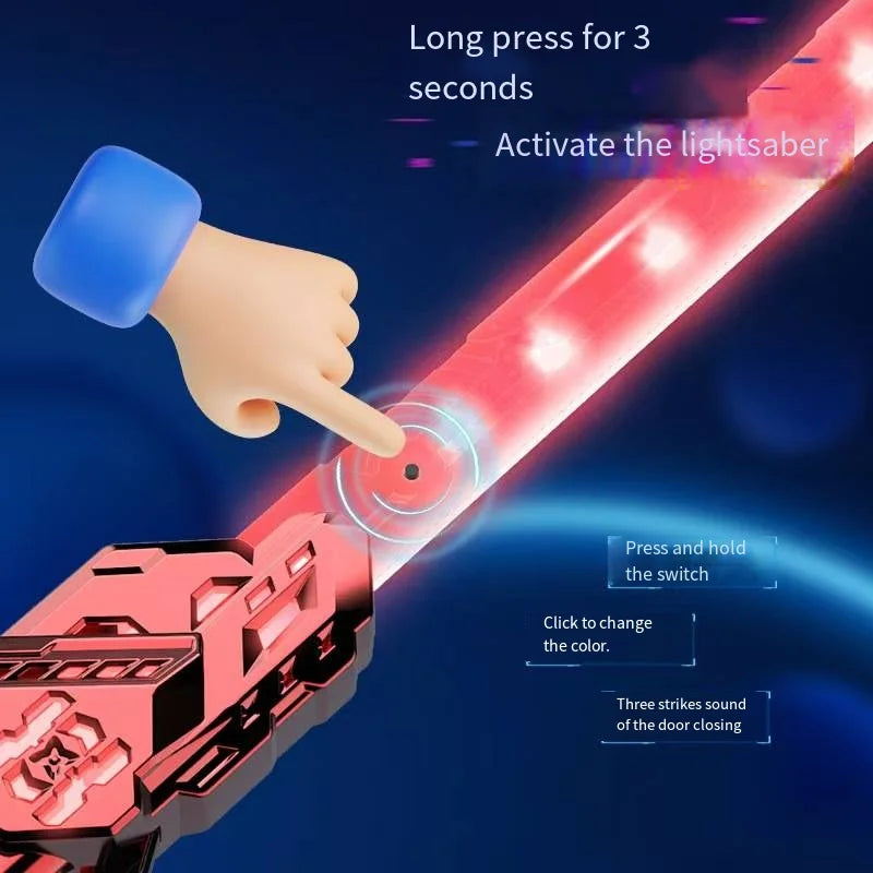 Cool Double Head Telescopic Rotating Laser Sword Telescopic Flash Blade Finger Rotating Laser Sword