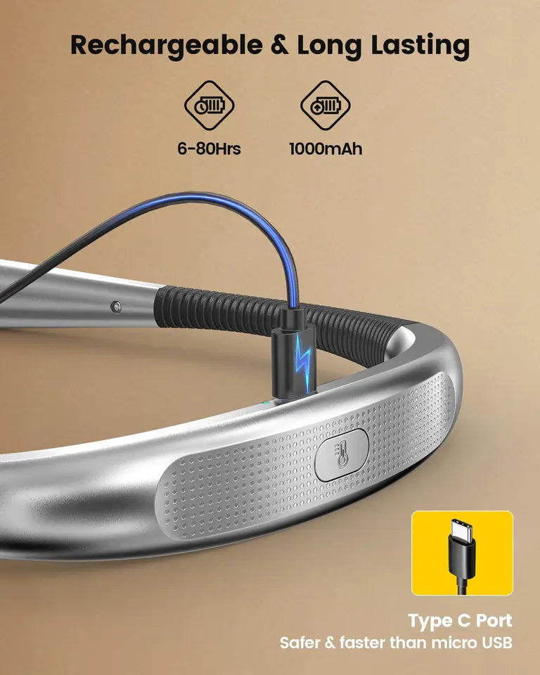 LED rechargeable and bendable arm neck reading light