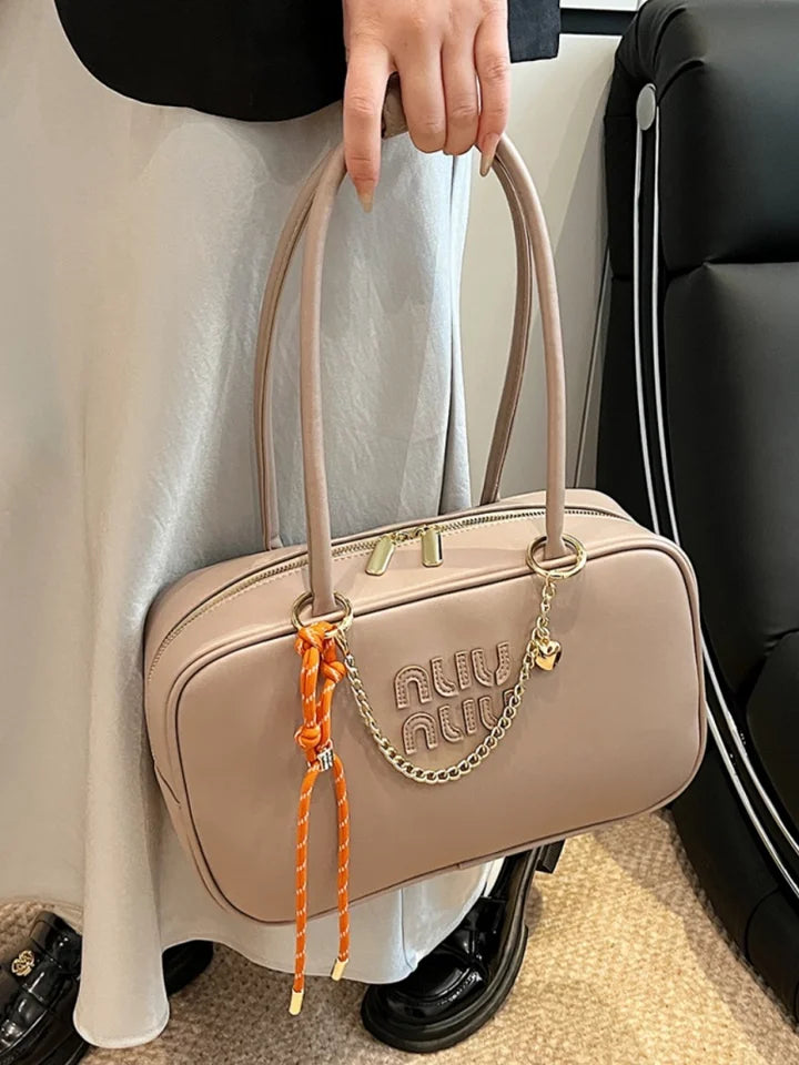 A niche and light luxury single-shoulder Boston bag 2025073003