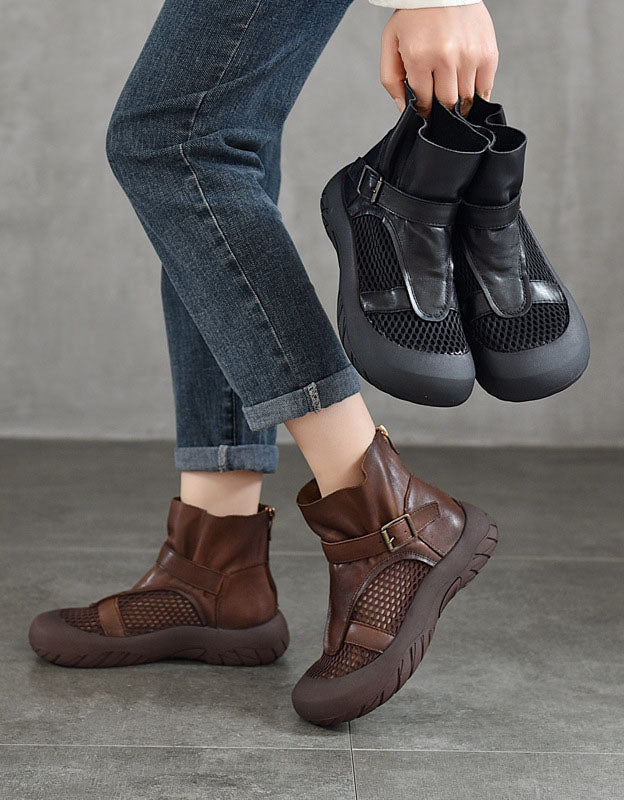 Summer Breathable Mesh Wide Toe Box Shoes Boots