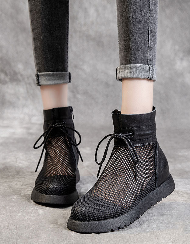 Summer Hollow Mesh Sandals Boots