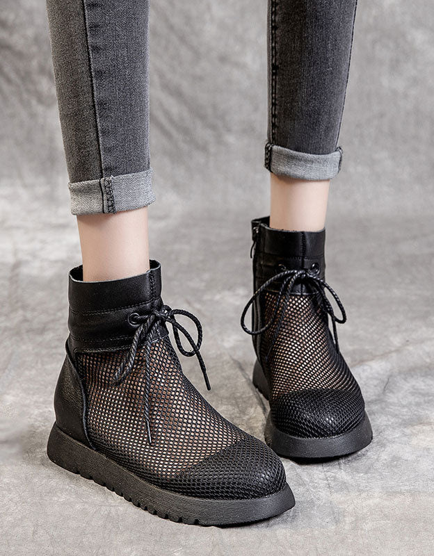 Summer Hollow Mesh Sandals Boots