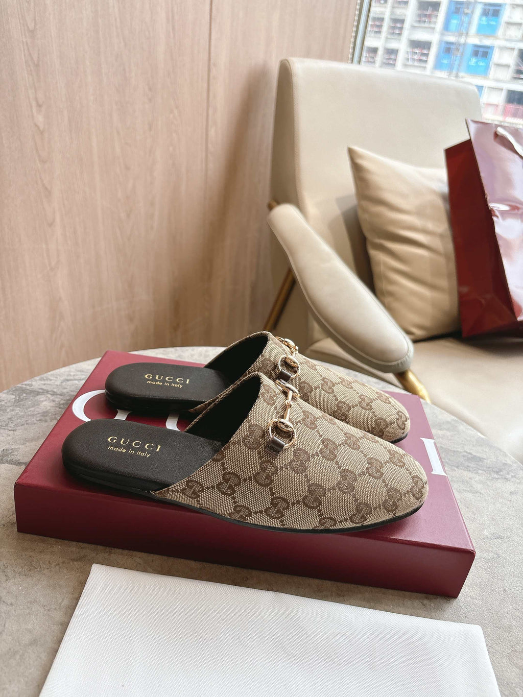 GG horse bit buckle slippers 0725101406