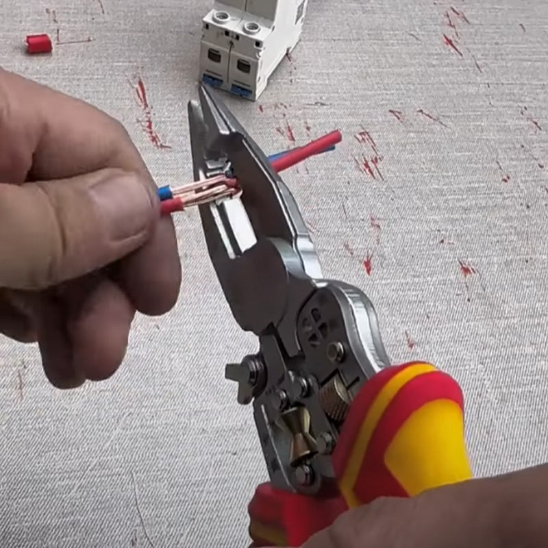 🧰8-in-1 Multifunktionale Abisolierzange mit Strommessung